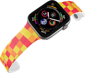 Řemínek Mi-Band na Apple Watch 42/44/45/49 mm - motiv Barevná šachovnice, bílý 

 obrázek produktu 3 z 3