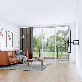 Držák TV STELL SHO 5610, polohovatelný, pro úhlopříčky 32" až 70", nosnost 45 kg černá barva
