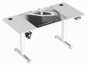 Herní stůl ULTRADESK LEVEL V2 WHITE, 140×68cm, 72-117cm, XXL mouse pad bílý

 obrázek produktu 8 z 14