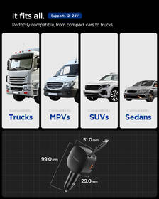 Adaptér do auta Spigen Essential 60W černý

 obrázek produktu 4 z 9