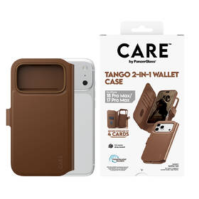 Pouzdro na mobil flipové PanzerGlass CARE na Apple iPhone 18 Pro Max / 17 Pro Max Tango 2v1 Wallet MagSafe hnědé

 obrázek produktu 2 z 4