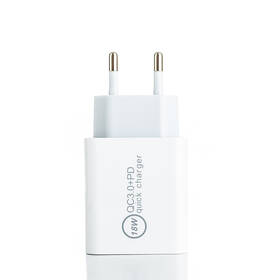 Nabíječka do sítě ERPOWER 18W USB-C PD, USB-A QC 3.0 bílá

 obrázek produktu 2 z 4