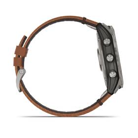 Chytré hodinky Garmin fenix 7X Sapphire Solar Style - Titan/ Brown Leather Band 

 obrázek produktu 8 z 9