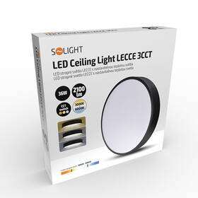 Stropní svítidlo Solight LECCE, 30 cm černé

 obrázek produktu 8 z 8