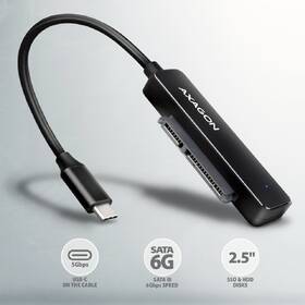Adaptér Axagon Slim - 2.5" SSD/HDD, USB-C 5 Gbps, SATA 6G černý

 obrázek produktu 1 z 4