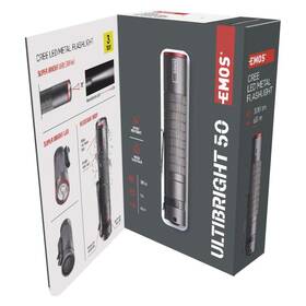 Svítilna EMOS Ultibright 50, P3150, 100lm, 1xAAA šedá barva
