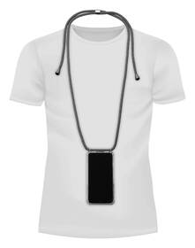 Kryt na mobil CellularLine Neck-Case s černou šňůrkou na krk na Apple iPhone 12 Pro průhledný

 obrázek produktu 2 z 4