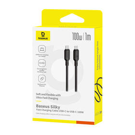 Kabel Baseus Silky USB-C/USB-C, 100W, 1m černý

 obrázek produktu 4 z 5
