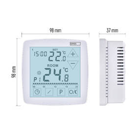 Termostat EMOS OpenTherm, pokojový, programovatelný, drátový bílý

 obrázek produktu 4 z 13