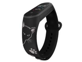 Řemínek Mi-Band na Xiaomi Mi Band 3/4 - motiv Kočičák, černý 

 obrázek produktu 2 z 3
