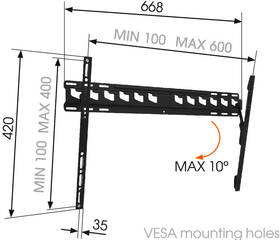 Držák TV Vogel’s MA4010 výklopný, pro úhlopříčky 40" až 80", nosnost 60 kg 

 obrázek produktu 1 z 9