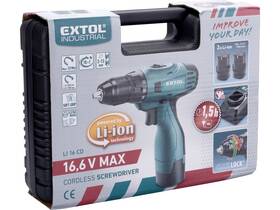 Vrtací šroubovák EXTOL Industrial LI 16 CD, 16,6 V (s baterií) 

 obrázek produktu 4 z 6