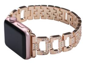 Řemínek WG chain, kovový, na Apple Watch 42/44/45/49 mm + adapter - rose gold 

 obrázek produktu 1 z 2
