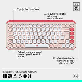 Klávesnice s myší Logitech POP ICON, US layout růžová

 obrázek produktu 6 z 10