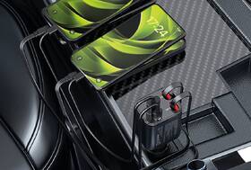 Adaptér do auta Mobile Origin 4in1 50W CA28 - USB-C + USB-A, USB-C, Lightning kabel šedý

 obrázek produktu 8 z 10