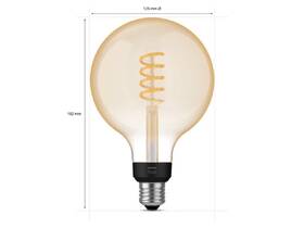 Chytrá žárovka Philips Bluetooth, filament G125, 7W, E27, White Ambiance 

 obrázek produktu 3 z 7