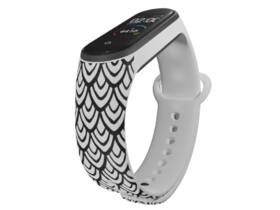 Řemínek Mi-Band na Xiaomi Mi Band 3/4 - motiv Rybí šupiny, bílý 

 obrázek produktu 2 z 3