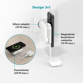 Powerbanka Epico UltraPack Travel 3in1 Mag+ 10000mAh bílá

 obrázek produktu 16 z 17