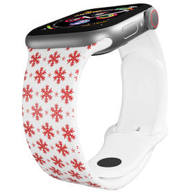 Řemínek Mi-Band na Apple Watch 42/44/45/49 mm - motiv Vločky 2, bílý 

 obrázek produktu 2 z 3