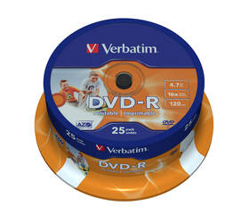 Disk Verbatim DVD-R 4.7GB, 16x, 25cake 

 obrázek produktu 1 z 2