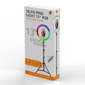Kruhové světlo Powerton 13" RGB LED, stativ černé

 obrázek produktu 6 z 8