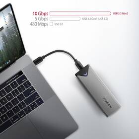 Externí rámeček Axagon Silver Arrow box, USB-C 10 Gbps - M.2 NVMe SSD stříbrný

 obrázek produktu 7 z 9