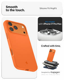 Kryt na mobil Spigen Silicone Fit MagSafe na Apple iPhone 17 Pro Max oranžový

 obrázek produktu 10 z 15