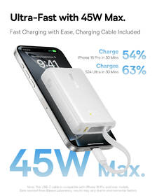 Powerbanka Baseus PicoGo 10000mAh 45W s digitálním displejem a kabelem USB-C bílá

 obrázek produktu 3 z 10