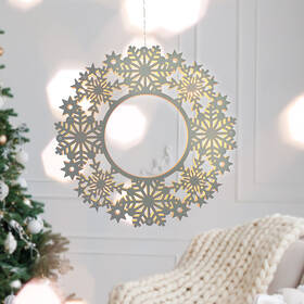 LED dekorace Solight dřevěný vánoční věnec, 10x LED, bílá, 30cm, časovač, 2x AA bílá

 obrázek produktu 1 z 4