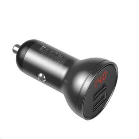 Adaptér do auta Baseus Digital Display 2x USB + 3v1 kabel 1,2m černý

 obrázek produktu 2 z 4
