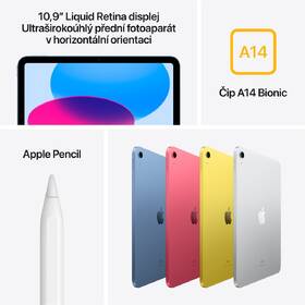 Dotykový tablet Apple iPad 10.9 (2022) Wi-Fi 256GB - Yellow 

 obrázek produktu 4 z 7
