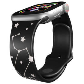 Řemínek Mi-Band na Apple Watch 42/44/45/49 mm - motiv Znamení zvěrokruhu Lev, černý 

 obrázek produktu 2 z 3