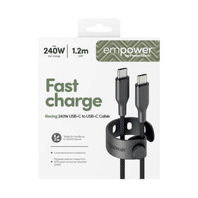 Kabel PanzerGlass empower USB-C/USB-C, 240 W, 1,2m černý

 obrázek produktu 6 z 6