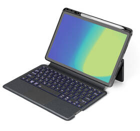Pouzdro na tablet s klávesnicí Spello by Epico s podsvícenou klávesnicí na Samsung Tab A9+ 11″ - CZ černé

 obrázek produktu 2 z 14