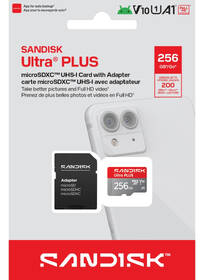 Paměťová karta SANDISK 256GB UHS-I U1 (200R) + SD adaptér 

 obrázek produktu 4 z 5