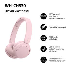 Sluchátka Sony WH-CH530 růžová

 obrázek produktu 11 z 14