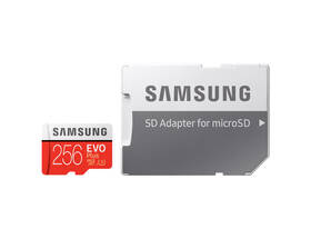 Paměťová karta Samsung 256GB Class 10 UHS-3 (R100/W90) + SD adaptér 

 obrázek produktu 1 z 5