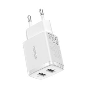 Nabíječka do sítě Baseus 2U 10,5W, 2x USB bílá

 obrázek produktu 2 z 9