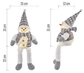LED dekorace EMOS vánoční sněhulák sedící, 31 cm, 3x AA, vnitřní, teplá bílá 

 obrázek produktu 8 z 9