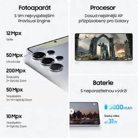 Mobilní telefon Samsung Galaxy S25 Ultra 5G 12 GB / 1 TB černá barva
