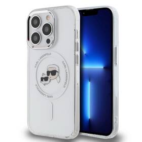 Kryt na mobil Karl Lagerfeld IML K&CH Heads Metal Frame MagSafe na Apple iPhone 15 Pro průhledný

 obrázek produktu 1 z 5