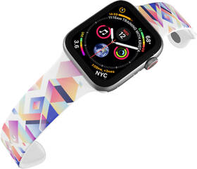 Řemínek Mi-Band na Apple Watch 38/40/41 mm - motiv Indiánský vzor, bílý 

 obrázek produktu 3 z 3