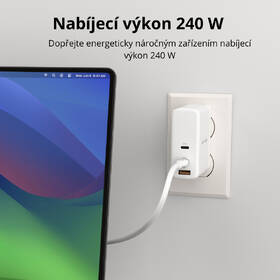 Kabel Hyper Silicone 240W, USB-C / USB-C, 1 m bílý

 obrázek produktu 5 z 5
