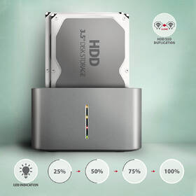 Dokovací stanice Axagon SuperSpeed USB DUAL 2.5"/3.5" HDD/SSD dock šedá

 obrázek produktu 3 z 5