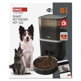 Chytré krmítko EMOS GoSmart Pet Care s kamerou, 6 l, Wi-Fi černé

 obrázek produktu 17 z 18