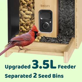 Ptačí krmítko Birdfy Bamboo s kamerou a solárním panelem (AI předplatné) 

 obrázek produktu 4 z 7