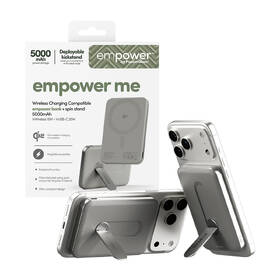 Powerbanka PanzerGlass empower Qi2 5000 mAh, MagSafe, KickStand šedá

 obrázek produktu 9 z 9