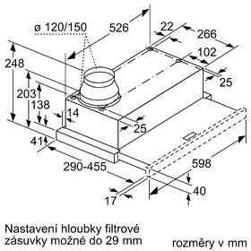 Odsavač par Siemens LI63LA526 stříbrná barva
