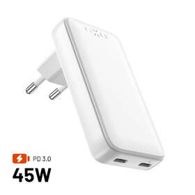 Nabíječka do sítě FIXED Slim, 2xUSB-C, GaN, PD, 45W bílá

 obrázek produktu 1 z 7