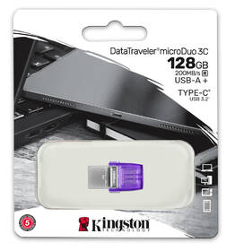 USB Flash Kingston DataTraveler microDuo 3C 128GB fialový

 obrázek produktu 2 z 5